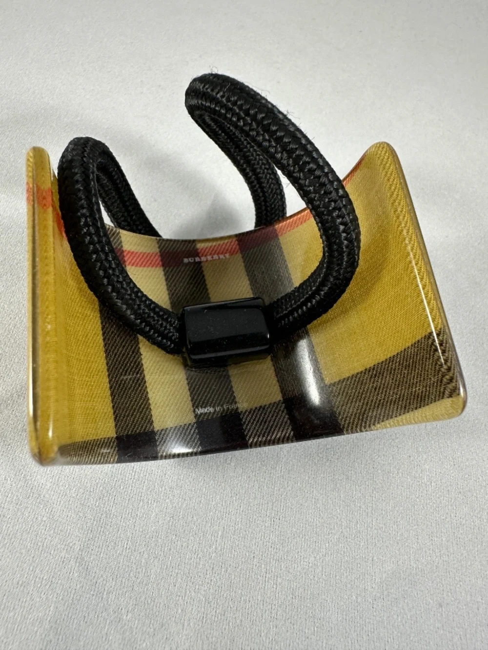 Burberry Nova Check Ponytail Holder / Hair Cuff – Made in France